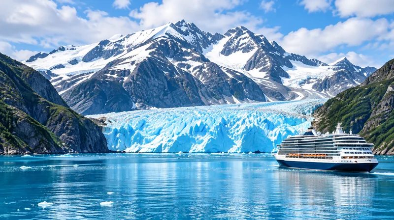Crucero entre glaciares y montañas de Alaska