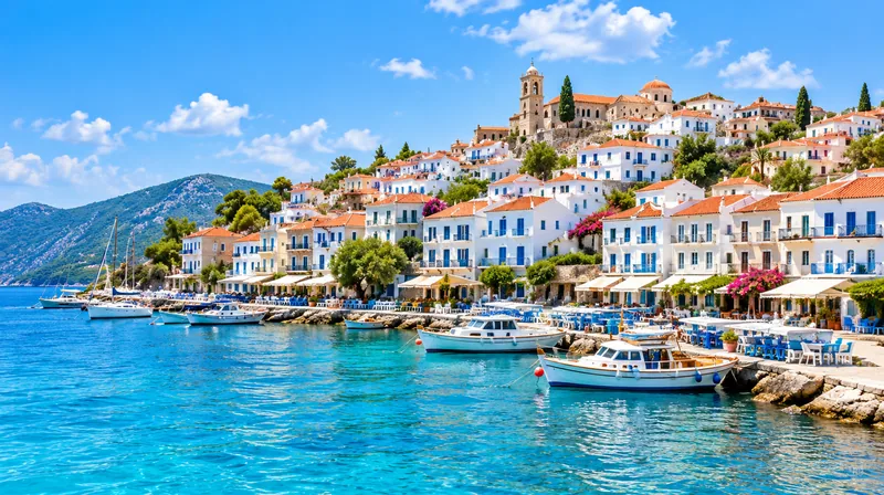 Puerto y pueblo costero del Mediterráneo